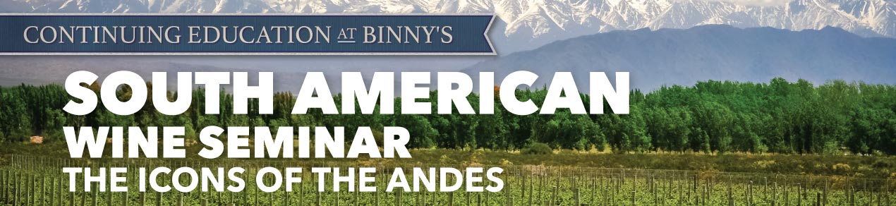 South American Wine Seminar - The Icons of the Andes